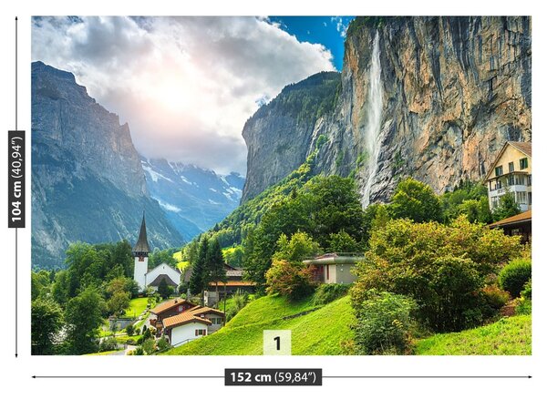 Fototapet Alpine Village