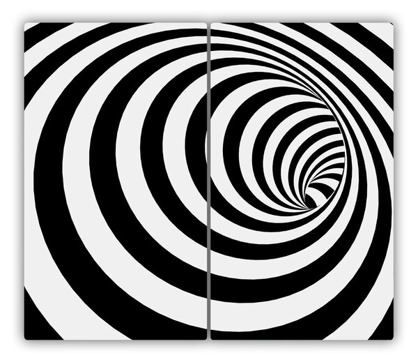 Tocator din sticla Spiral cu dungi