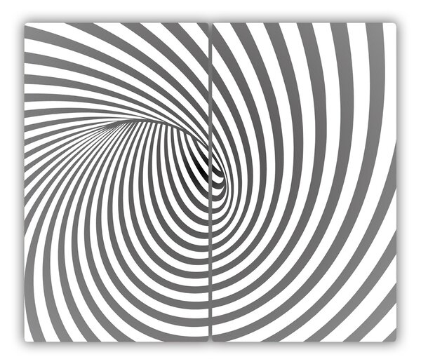Tocator din sticla Spiral cu dungi