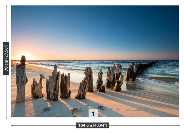 Fototapet Breakwater Beach