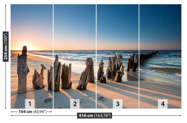 Fototapet Breakwater Beach