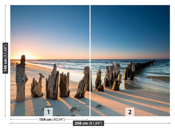 Fototapet Breakwater Beach