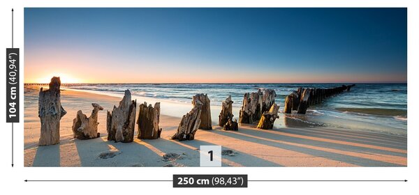 Fototapet Breakwater Beach