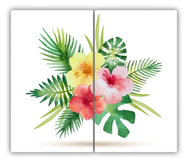 Tocator din sticla flori Hawaii