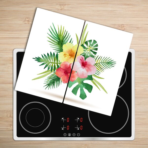 Tocator din sticla flori Hawaii