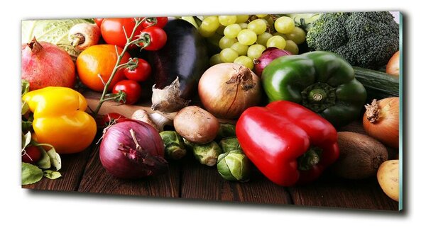 Tablou Printat Pe Sticlă Legume si fructe