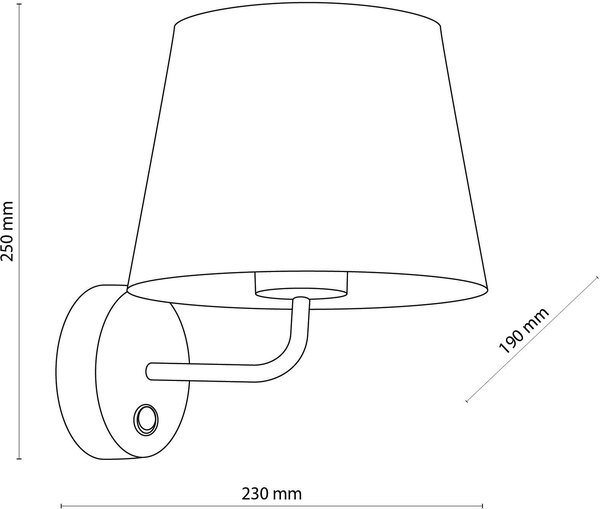 TK Lighting Maja lampă de perete 1x15 W alb 1882