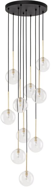 TK Lighting Nilos lampă suspendată x6 W negru-auriu 5944