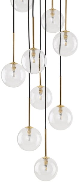 TK Lighting Nilos lampă suspendată x6 W negru-auriu 5944
