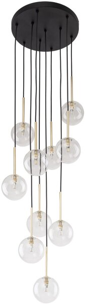 TK Lighting Nilos lampă suspendată x6 W negru-auriu 5944