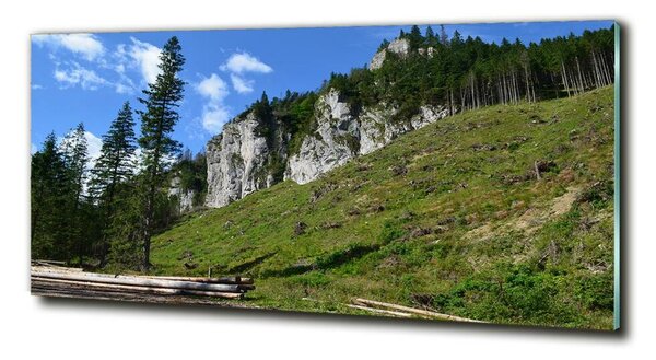 Fotografie imprimată pe sticlă vârfuri stâncoase