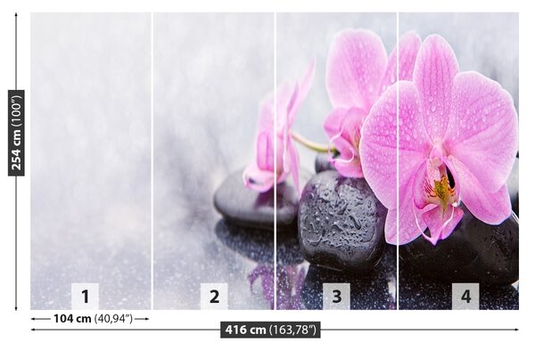 Fototapet Orchid Stones