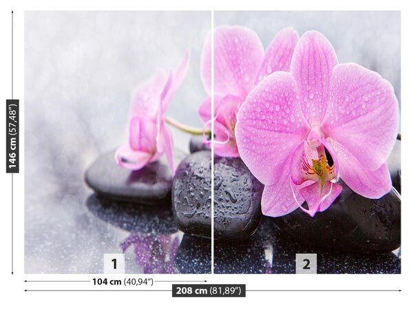Fototapet Orchid Stones
