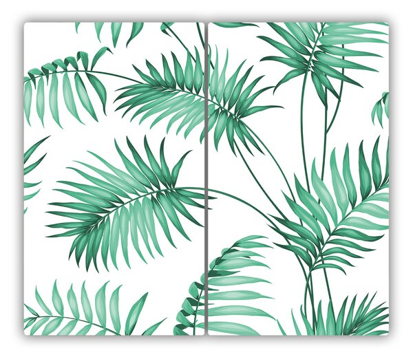 Tocator din sticla frunze tropicale