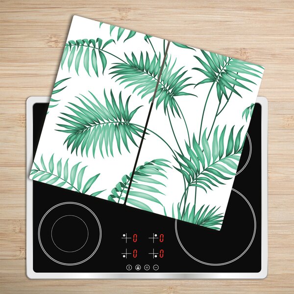 Tocator din sticla frunze tropicale