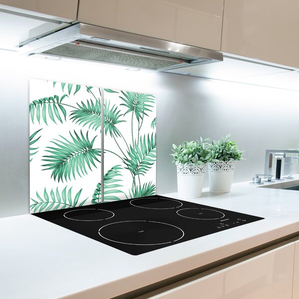 Tocator din sticla frunze tropicale