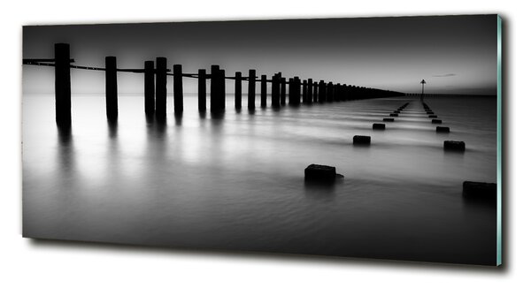 Fotografie imprimată pe sticlă Breakwater Thames