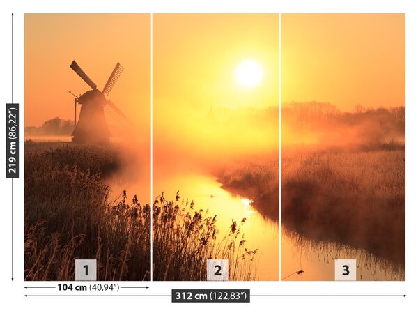 Fototapet Sun Windmill