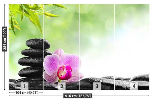 Fototapet Orchid Stones
