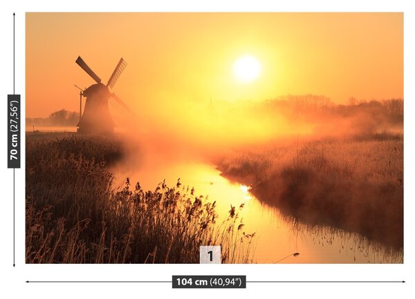 Fototapet Sun Windmill