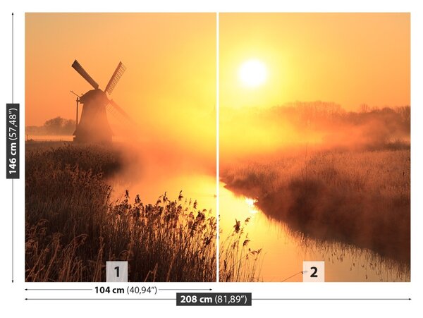 Fototapet Sun Windmill