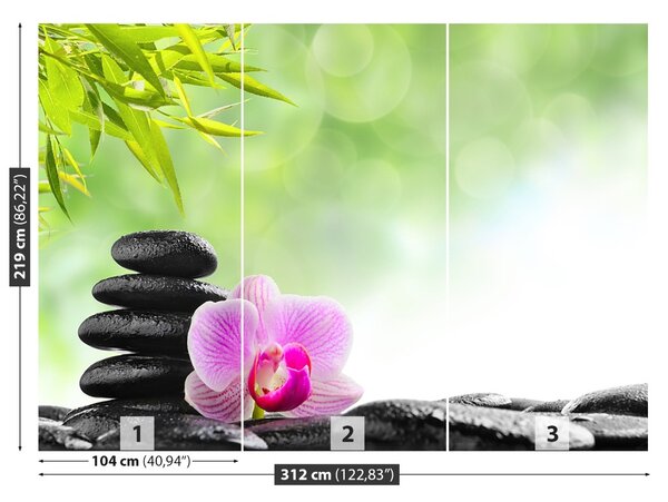 Fototapet Orchid Stones