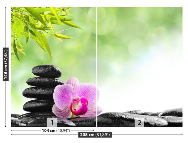 Fototapet Orchid Stones