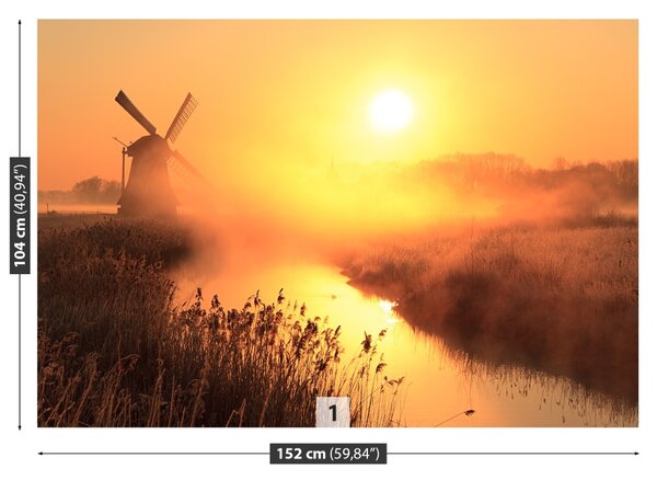 Fototapet Sun Windmill