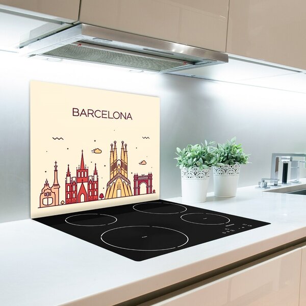 Tocator din sticla inscriptie barcelona