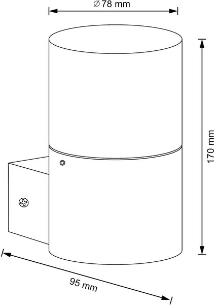 Goldlux Dallas aplica exterior 1x12 W alb-grafit 315960