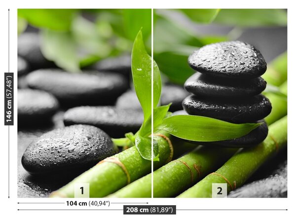 Fototapet Bamboo pietre