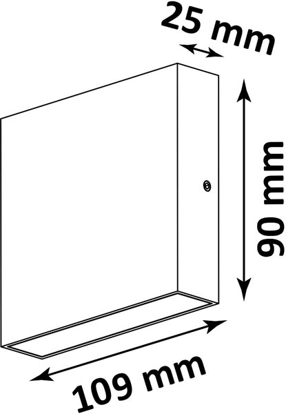 Goldlux Chicago aplica exterior 2x3 W alb 315663