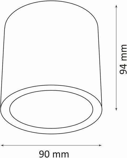 Goldlux Ohio plafoniera de exterior 1x10 W negru 320056