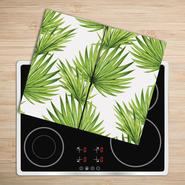 Tocator din sticla frunze tropicale