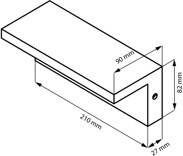 Goldlux Tesa aplica exterior 1x10 W negru 324047