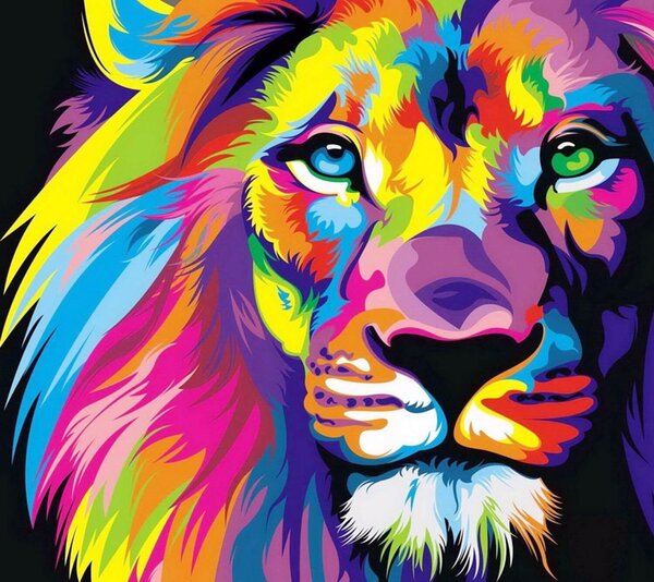 Majestic Lion tablou canvas pentru camera copilului