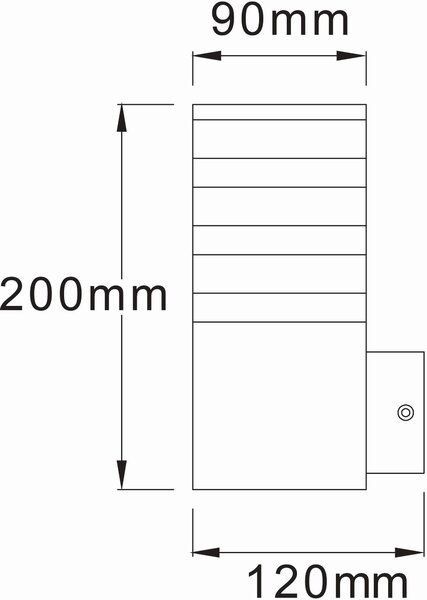 Goldlux Teksas aplica exterior 1x12 W grafit 316165