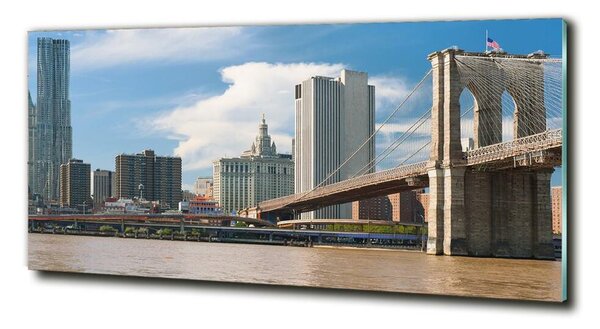 Tablou pe pe sticlă Podul Brooklyn