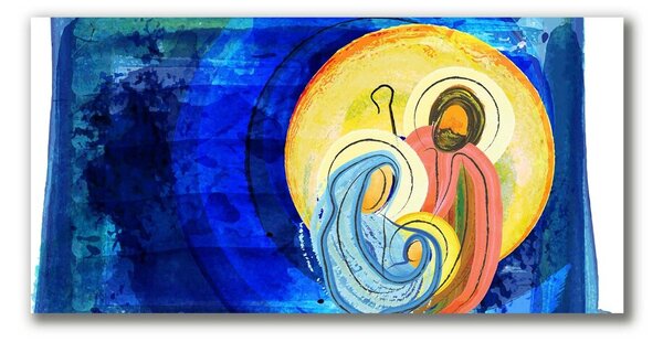 Tablou pe panza canvas Abstracția Sfintei Familii. Iarna