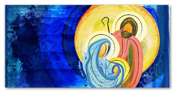 Tablou pe panza canvas Abstracția Sfintei Familii. Iarna
