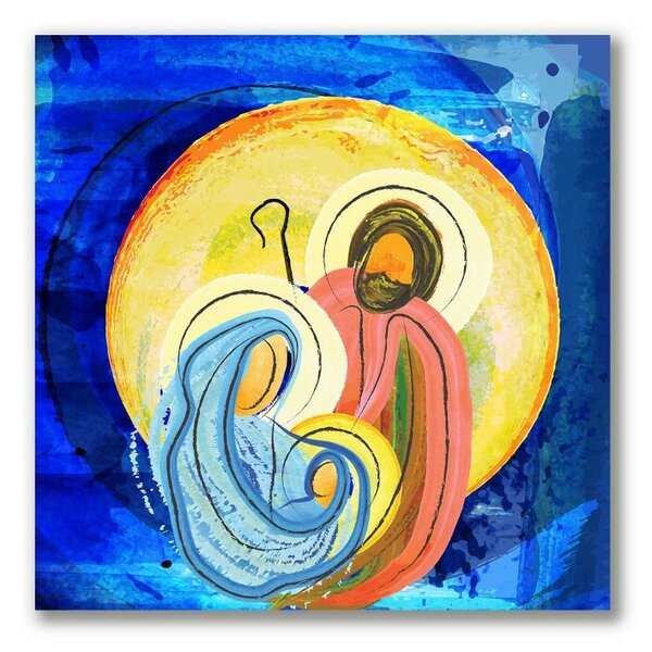 Tablou pe panza canvas Abstracția Sfintei Familii. Iarna