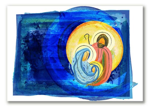 Tablou pe panza canvas Abstracția Sfintei Familii. Iarna
