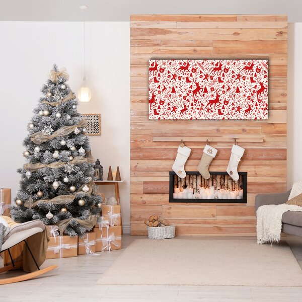 Tablou pe panza canvas Ren de Craciun.Decoratie de iarna