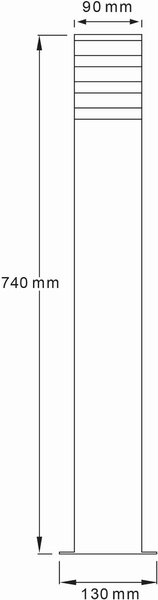 Goldlux Teksas lampă podea de exterior 1x12 W grafit 316189
