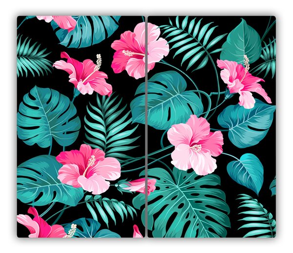 Tocator din sticla Flori tropicale