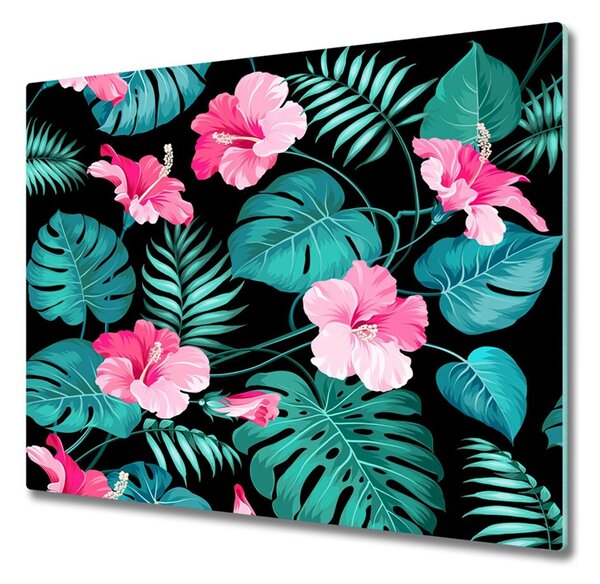 Tocator din sticla Flori tropicale