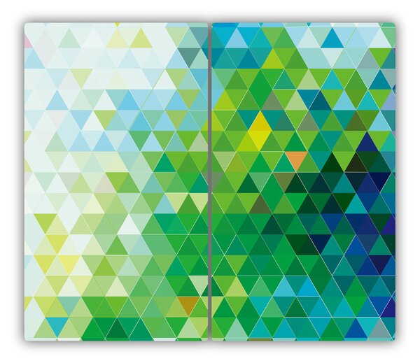 Tocator din sticla triunghiuri abstractizare