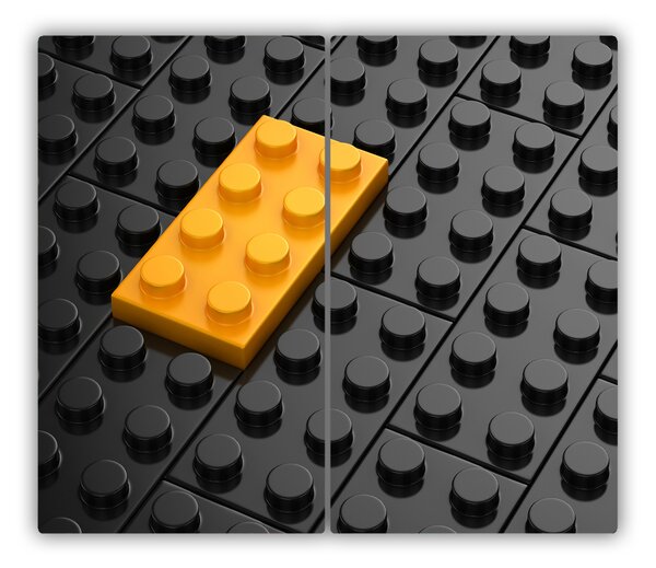Tocator din sticla cărămizi Lego