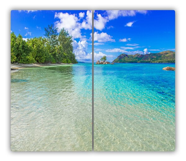 Tocator din sticla plaja Seychelles