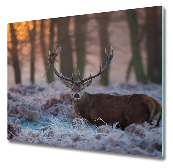 Tocator din sticla Sunrise Deer